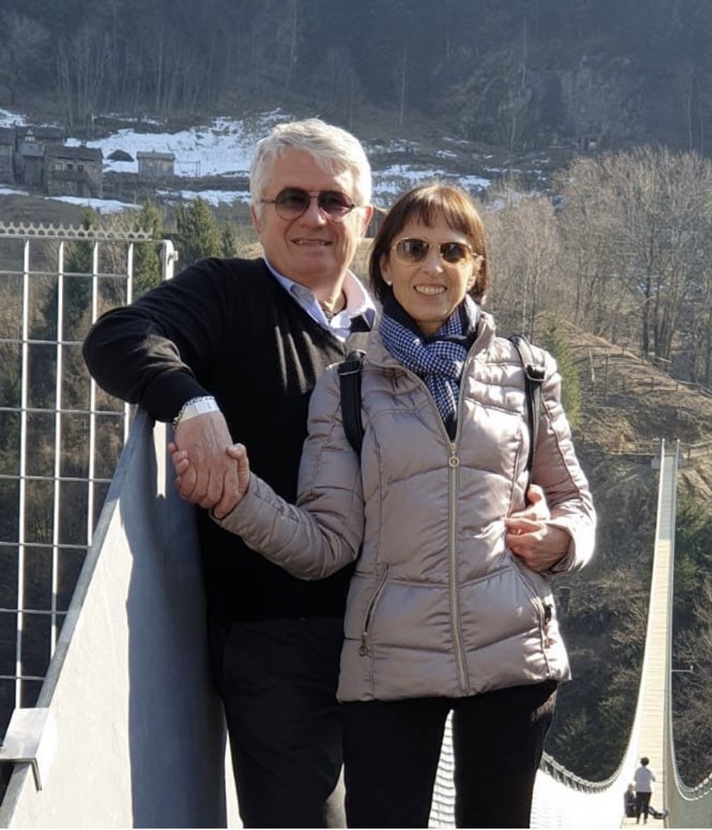 Ambrogio con la moglie Bruna